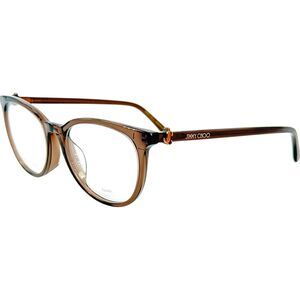Jimmy Choo JC369F Womens Plastic Eyeglass Frame 0O9Q Brown 53-18 Italy